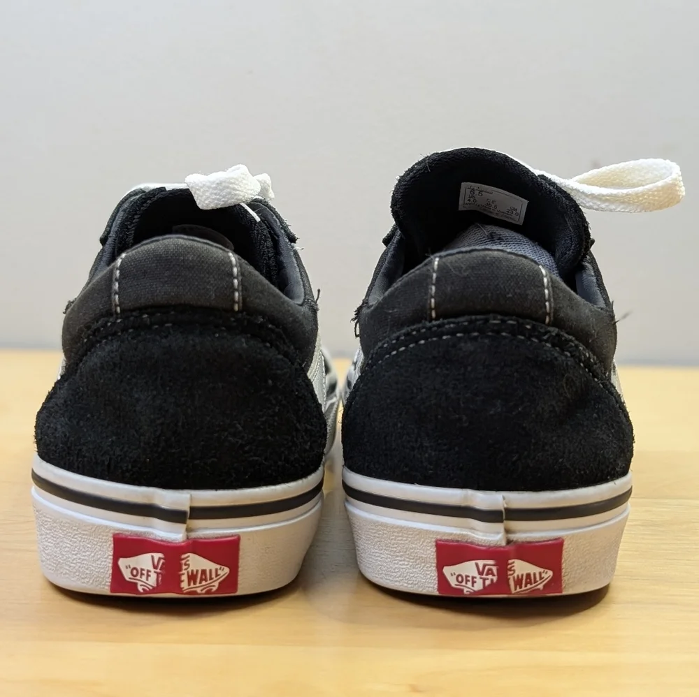 Vans | Black & White Ward Sneakers, Canvas & Suede, Size 6.5 (Flaws) - Picture 5 of 12